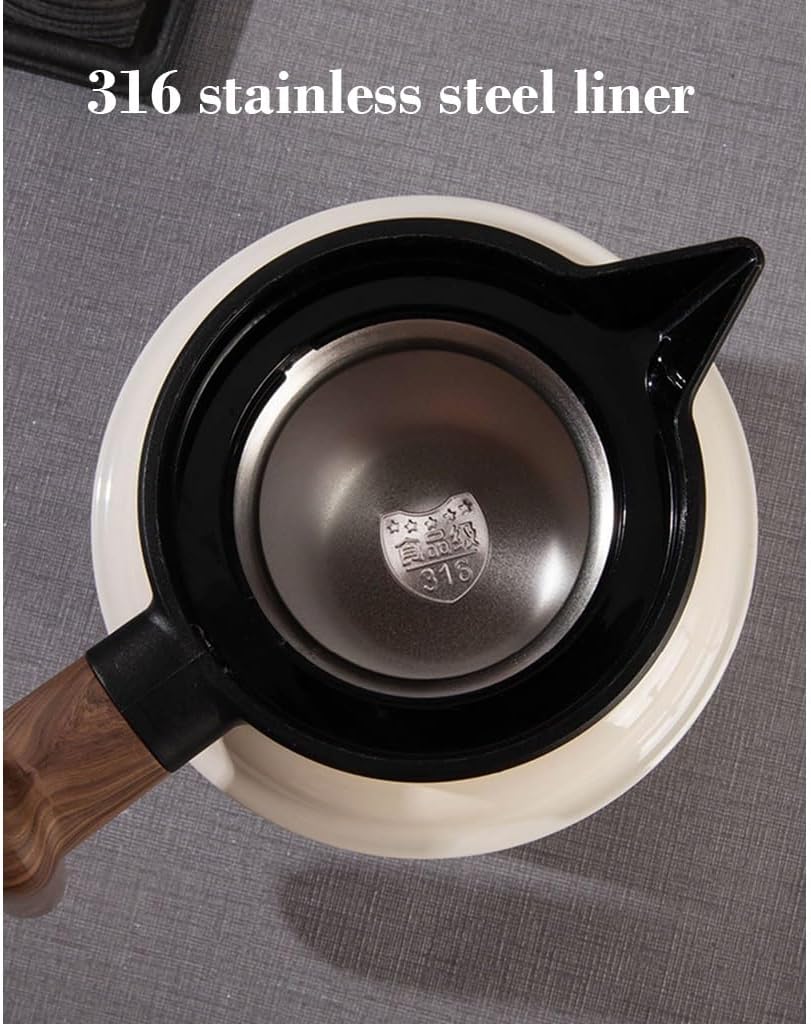 LEIYTFE 33oz/1L Insulated Coffee and Tea Pot,Thermal Stainless Steel Jugs Vacuum Flask 24 Hours Heat Retention,Hot Drink Hot Pot,with Removable Stainless Steel Filter(White)