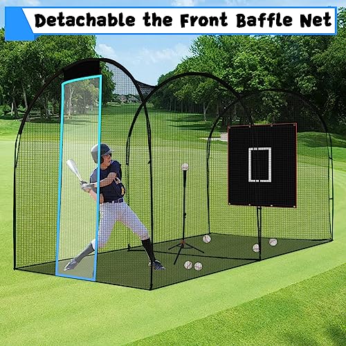 Haball Baseball Batting Cage,Batting Cages For Backyard,Batting Cage,Portable Batting Cage For Baseball Softball,Heavy Duty Batting Cage Net And Frame #TOP4