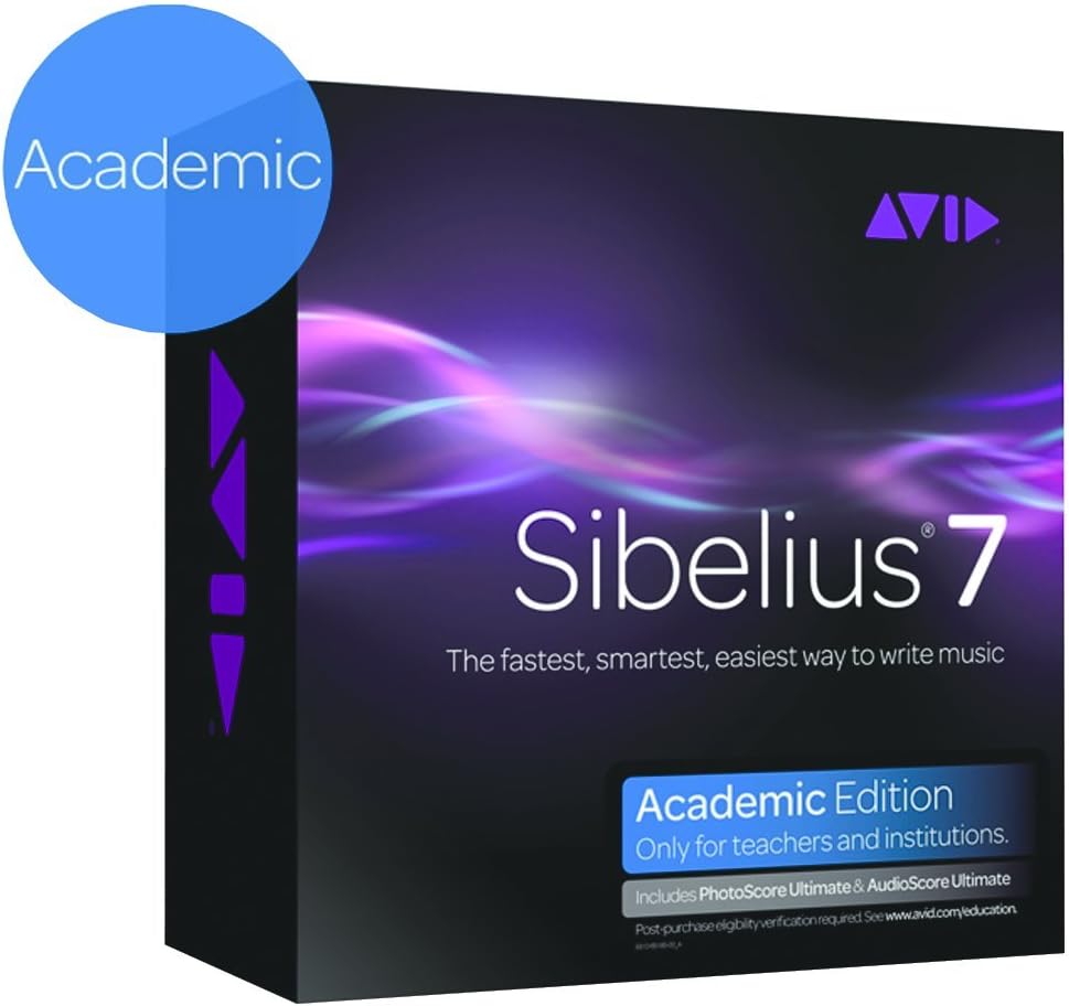 Sibelius 7 Academic and PhotoScore/AudioScore Bundle for Teachers/Institutions