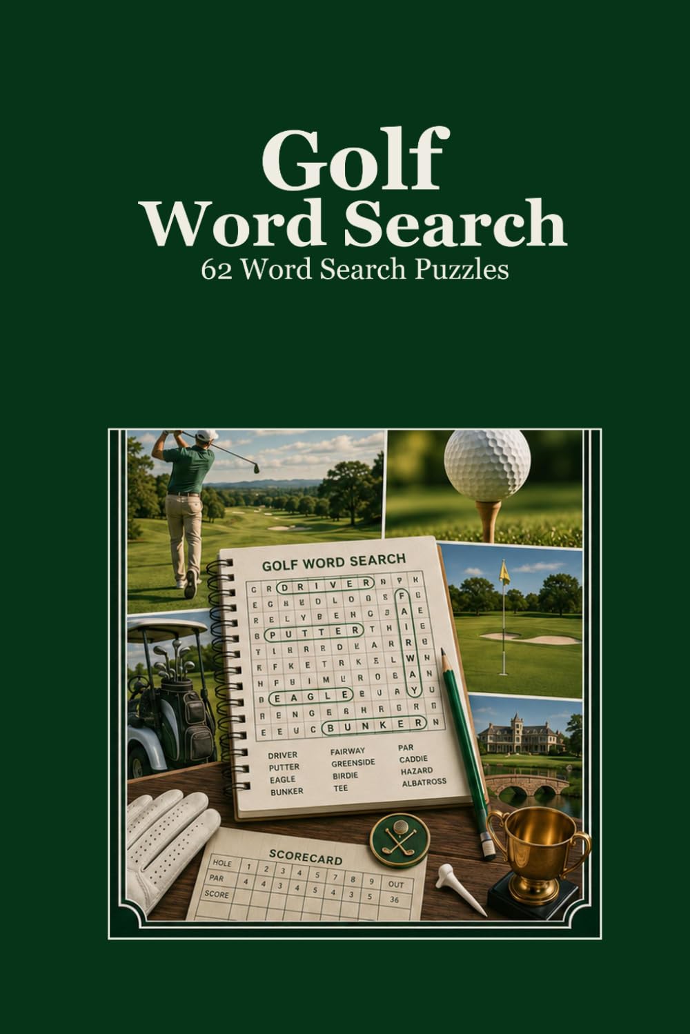 Golf Word Search 62 Word Search Puzzles: |6x9 Inches, 124 Pages | 62 word search Puzzles | Solutions Included|