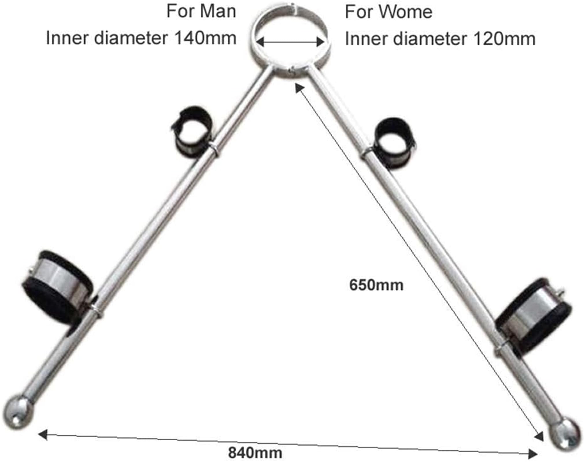 Pilori érotique SM Bondage, jambes ouvertes BDSM Bondage Retenue Cadre en acier Jeux Sex Toys for hommes et femmes Couples