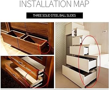 Drawer Runners,12-Inch Soft Self Close Drawer Slides Full Extension Ball Bearing Kitchen Cabinet Glides Black Drawer Runners,Side Mounted 2 Pairs (Color : Black, Size : 400mm/16in)