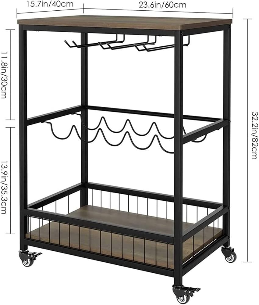 Amazon.co.jp: 可動台車 ワインカートトロリーワインラック収納棚可動