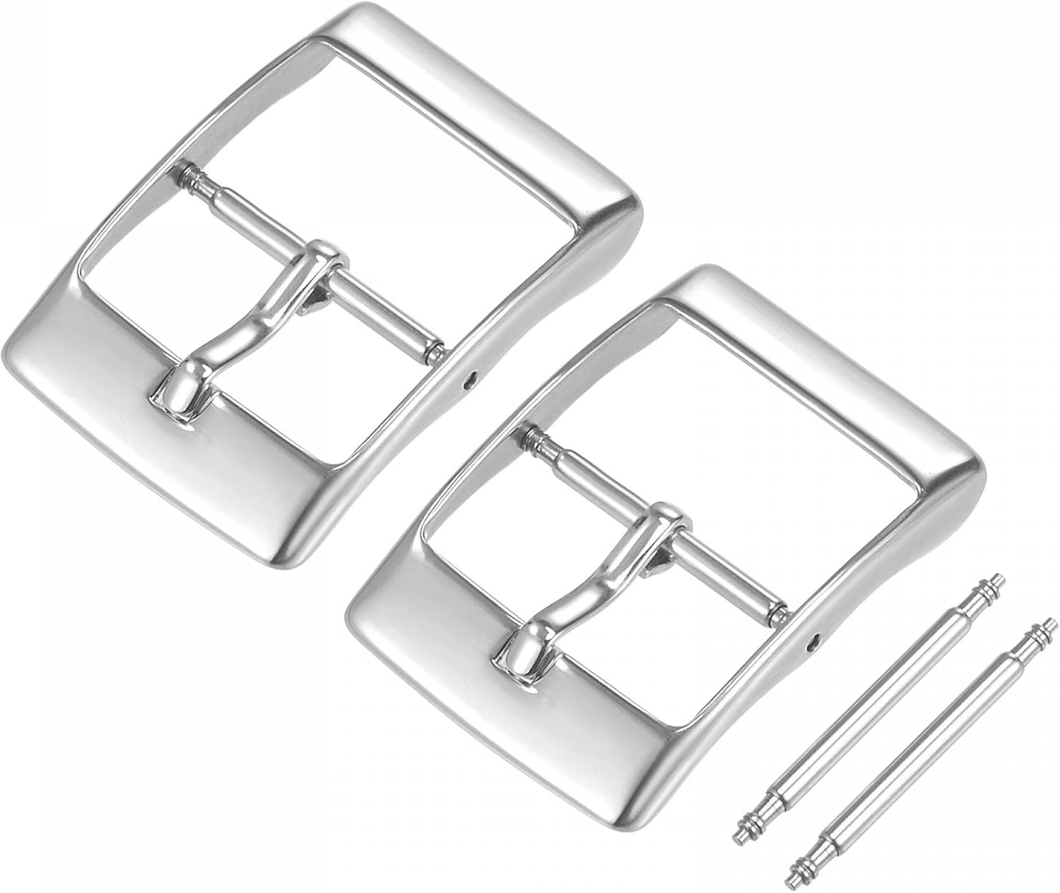 uxcell Watch Strap Clasp Replacement, 2 Pcs Stainless Steel