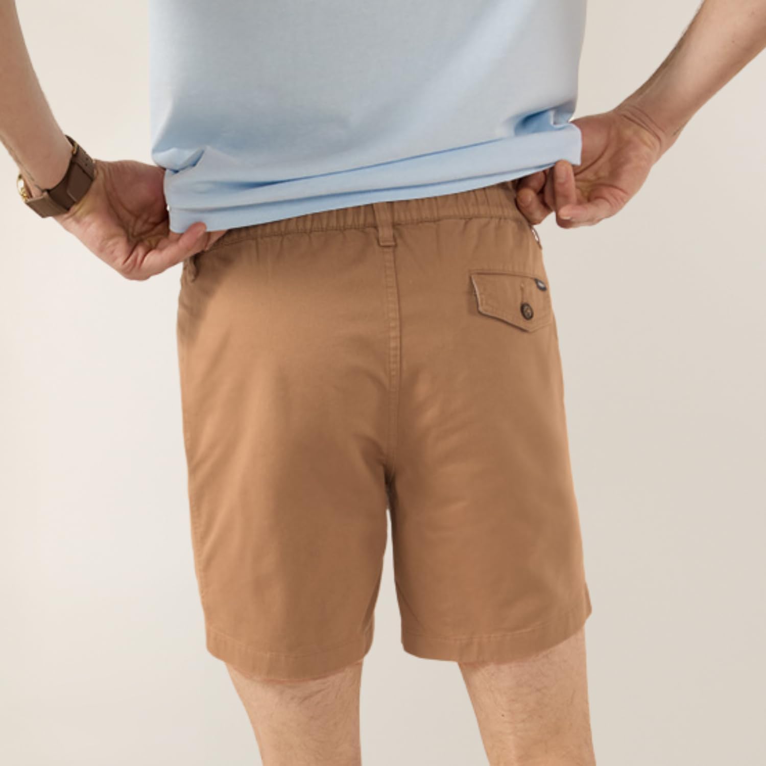 Chubbies Chino Shorts Men 7 Inch - Mens Shorts Casual with Elastic Waistband, Side and Back Pockets, Stretch Cotton Blend - Image 2