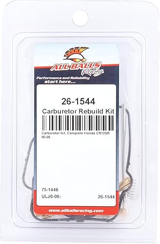 Miniatura 4 de All Balls Racing Kit de carburador, completo 26-1544 compatible conrepuesto para Honda CR125R 1990-1995