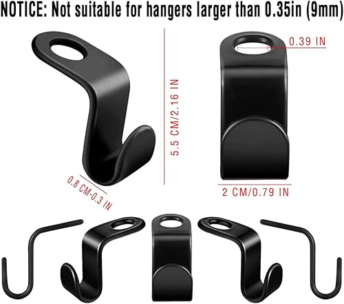 Miniatura 2 de Ganchos de conexión para colgar ropa ganchos de plástico en cascada ganchos extensores de conexión ganchos de ahorro de espacio ganchos de ropa para