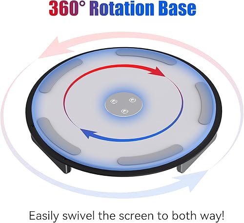 Miniatura 2 de Soporte giratorio e inclinable para Show 15 (1, 2 generación), Show 21 y iPadstablets, hecho de aluminio resistente, dispositivo sentado en él sin