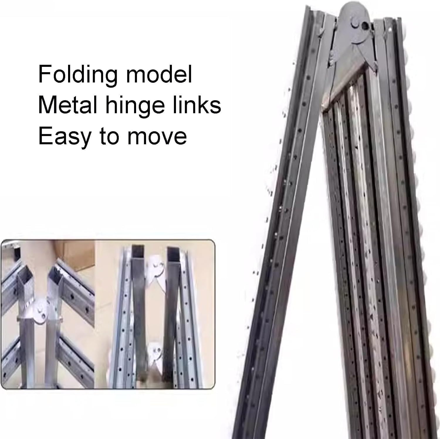 Trasportatore pieghevole non alimentato con metallo e rulli in plastica Sistema leggero per la movimentazione delle merci del magazzino 40x250cm Solut