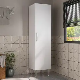 Armário de Lavanderia Multiuso com 1 Porta 45cm Multimóveis Cr30040 Branco