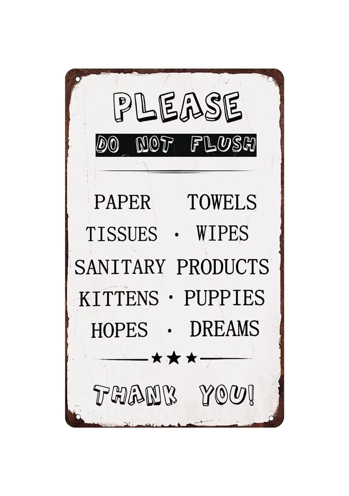 EKFBQBGW Bathroom Humor Sign Do Not Flush Metal Tin Sign Vintage Rustic Wall-Art for Toilet Restroom Man Cave Garage Workshop Funny Home Decor (8 X 12 inch)