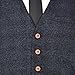 VOBOOM Men's V-Neck Suit Vest Casual Slim Fit Dress 6 Button Waistcoat (Blue, Small)