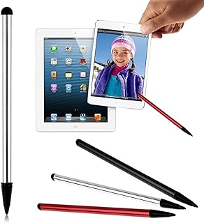 3 Pack Capacitive and Resistive Stylus Pen, Universal High Sensitive & Precision Capacitive Disc Tip Touch Screen Pen Stylus, 2 in 1 Touch Screen Pen for iPhone iPad Samsung Tablet Phone PC & Other