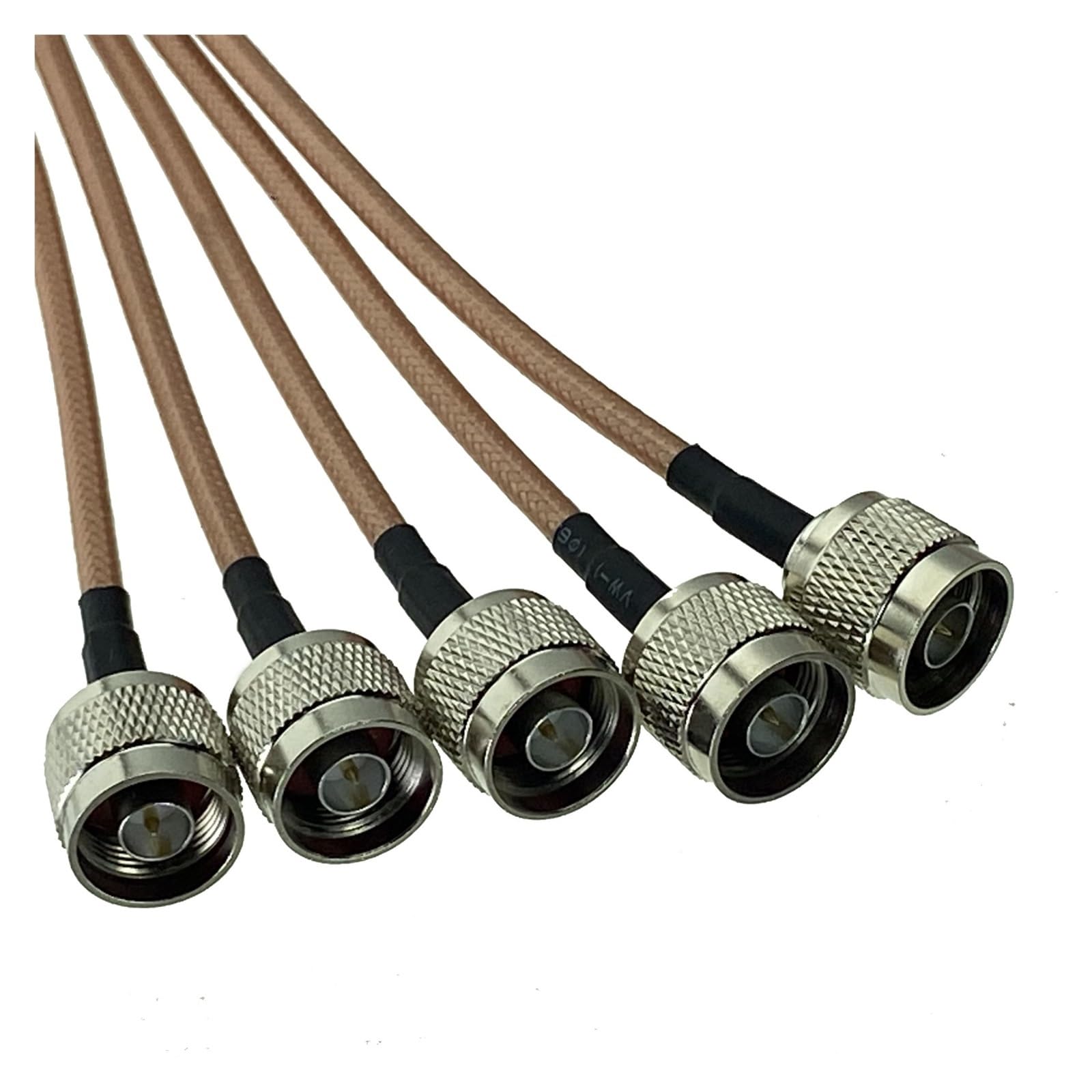 Câble coaxial RG400 à sertir avec connecteurs N mâles doubles (6 à 10 pieds), cosses à sertir, double fiche N mâle vers fiche N mâle.(4Pcs,2FT (60CM))