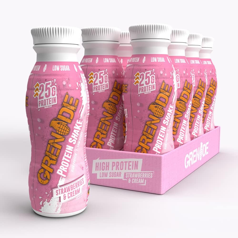 High Protein Shake - Strawberries and Cream, 8 x 330 ml