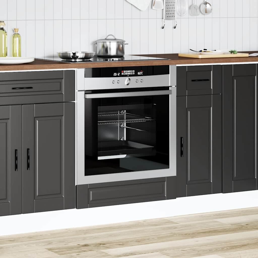 vidaXL Armoire à Four Porto Noir Bois d'ingénierie