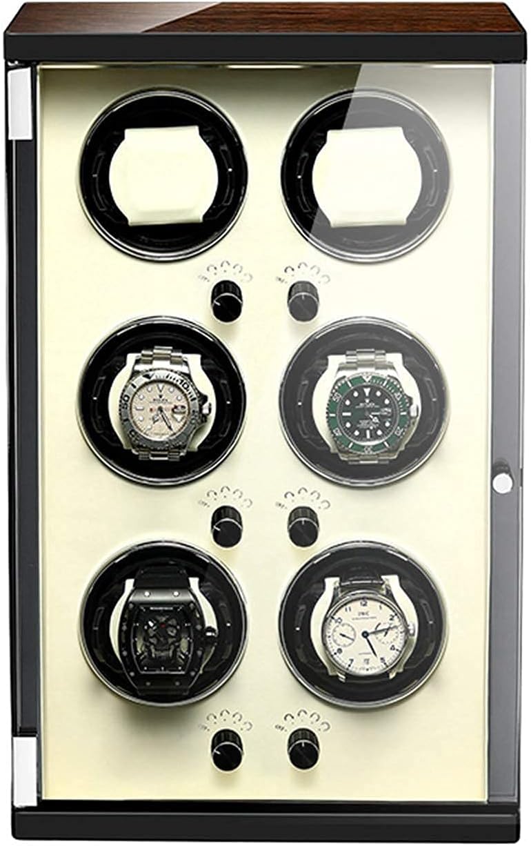 Watch Winder for Automatic Watches with Flexible Watch Pillows Quiet