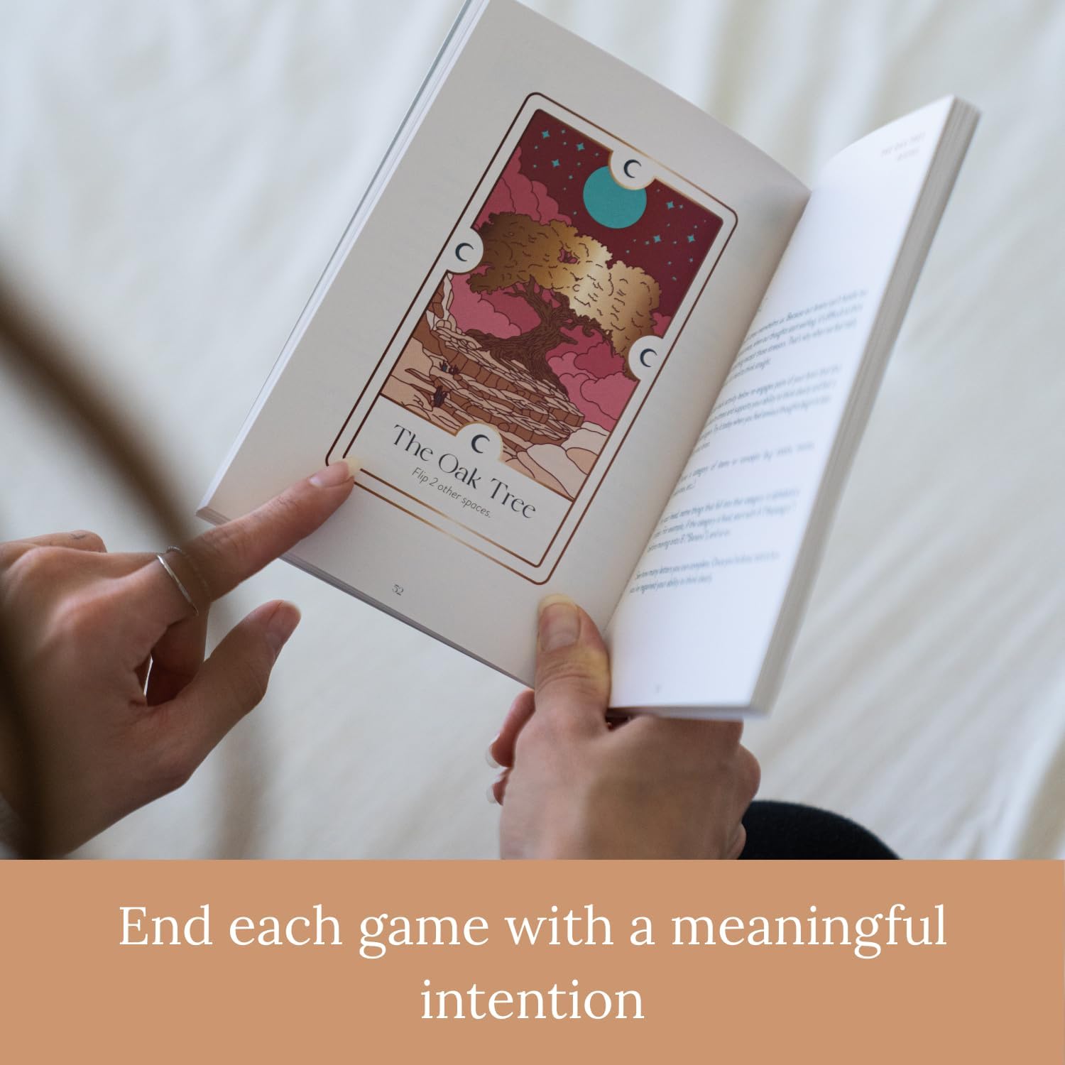 Finding Calm - A Calming Tarot Card Game | 1-4 Players, Includes Guidebook for Mental Health, Mindfulness, and Positive Affirmations, for Oracle Beginners