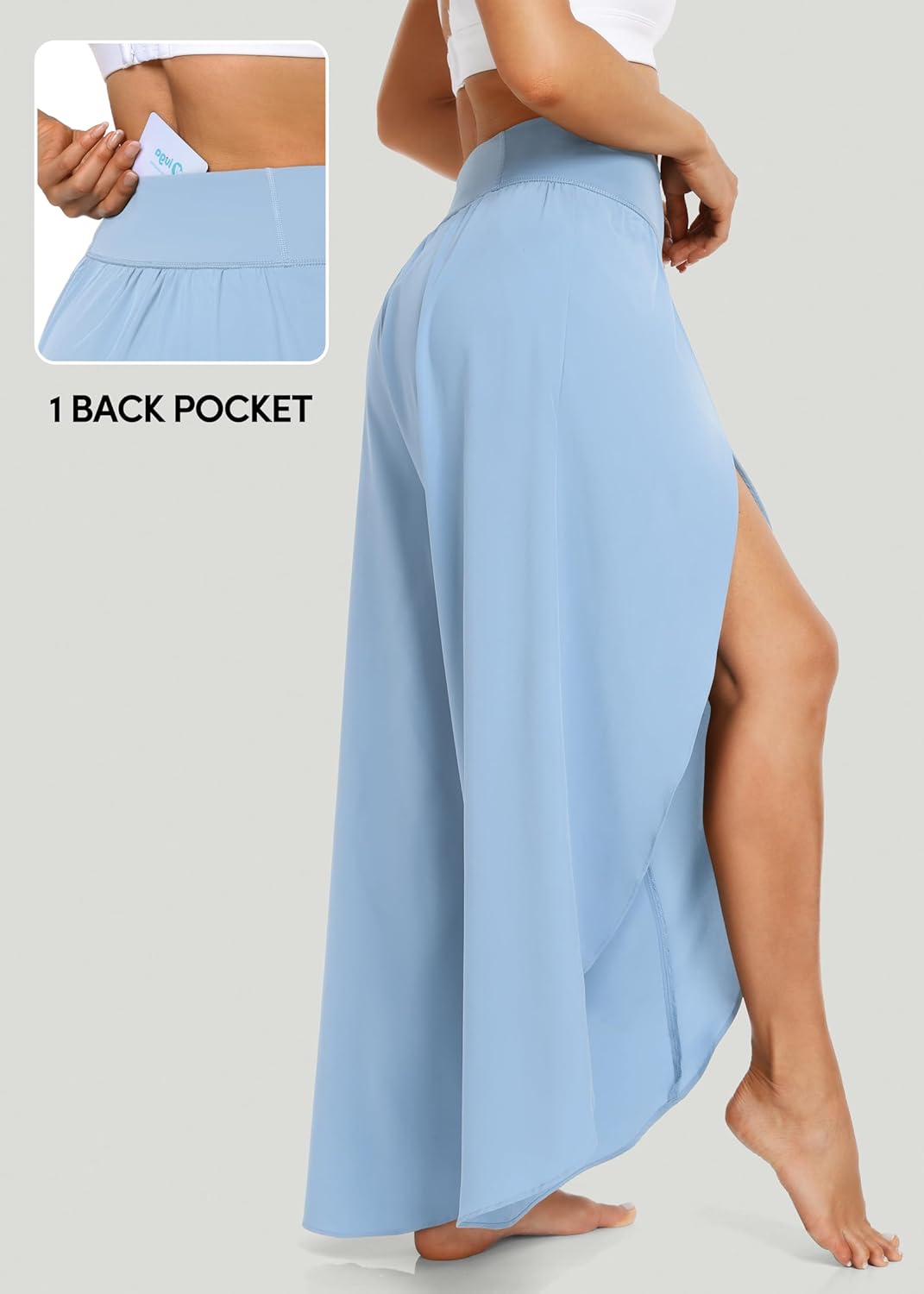 IUGA Flowy Pants for Women Wide Leg High Waisted Palazzo Boho Beach Harem Pants for Casual Dance Summer - Image 4