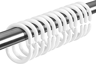 AooHome Shower Curtain Hooks Thick Window Curtain Hooks Curtain Rings Shower Curtain Rings White Curtain Rings Bath Curtain Rings Bath Curtain Hooks Rings Bath Supplies
