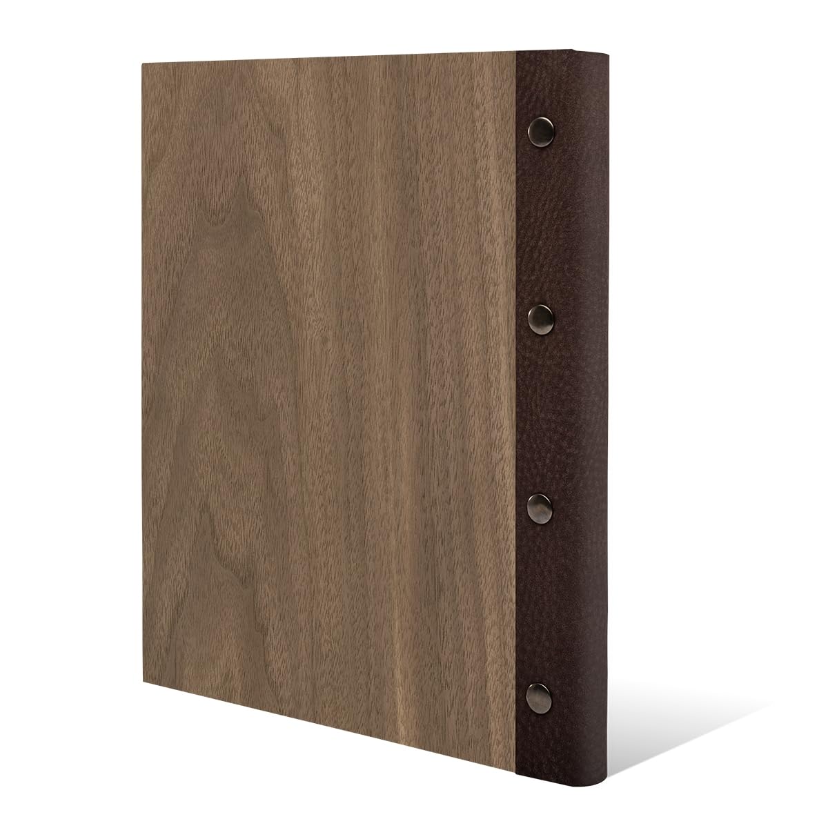 Personalisiertes Stammbuch Hochzeit aus echtem Holz mit Leder Rücken A5 oder A4 inkl. vorgedruckten Seiten - Lebenslinie