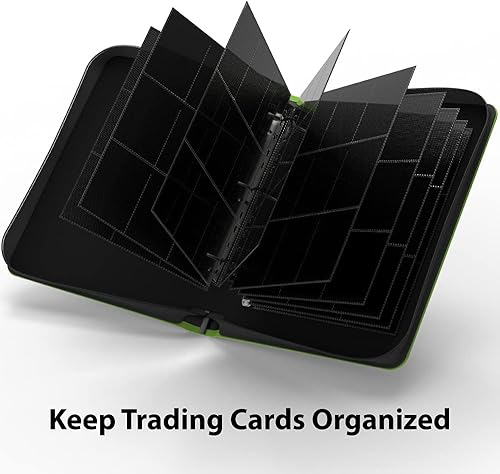 Miniatura 4 de Rayvol Carpeta de tarjetas coleccionables premium, carpeta de 9 bolsillos con 540 bolsillos, álbum de colección de tarjetas para TCG, color verde