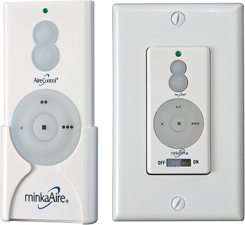 Miniatura 5 de MINKA-AIRE F843-DK, Wave, ventilador de techo de 52 pulgadas, koa envejecido con control remoto y paquete de control de pared