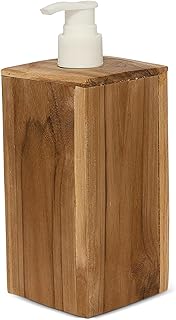Hand Carved Wooden Soap Dispenser – Square Lotion Pump