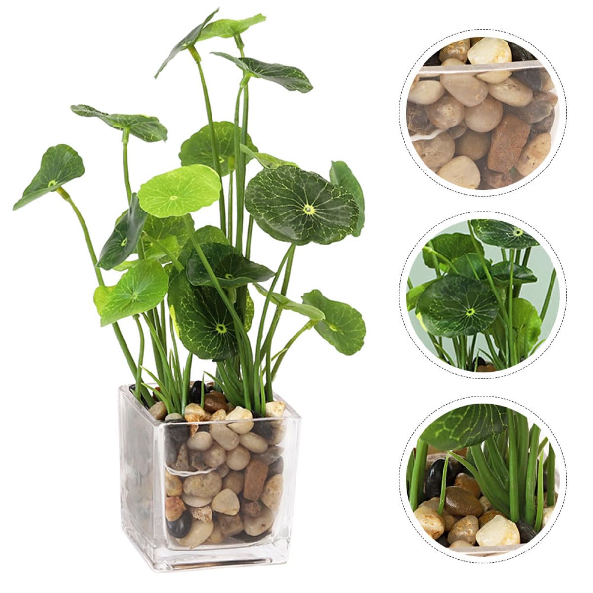 SEWACC Petite Plante Artificielle Bonsaï en Pot, Vert, Céramique | Ornement de Simulation, Salon et Bureau, sans Arrosage ni Entretien, Usage Quotidien