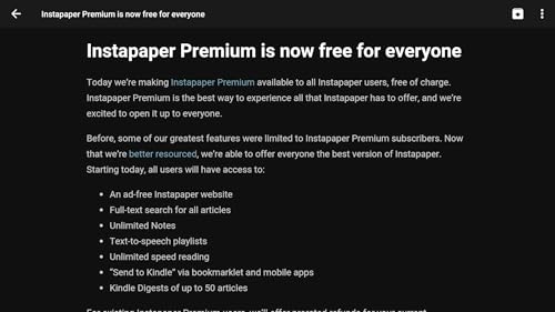 Lean for Instapaper, the modern Instapaper client