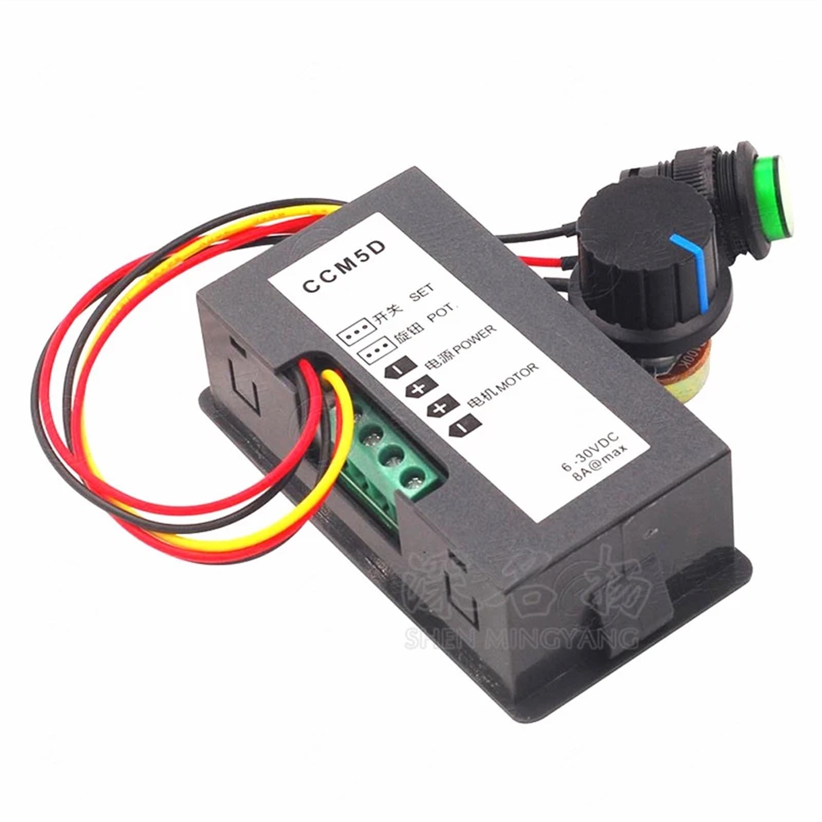 Controlador de velocidad del motor DC PWM CCM5D 16KHz 6-30VDC 6/8A Interruptor de control de velocidad continuo 6V 12V 24V pantalla LED