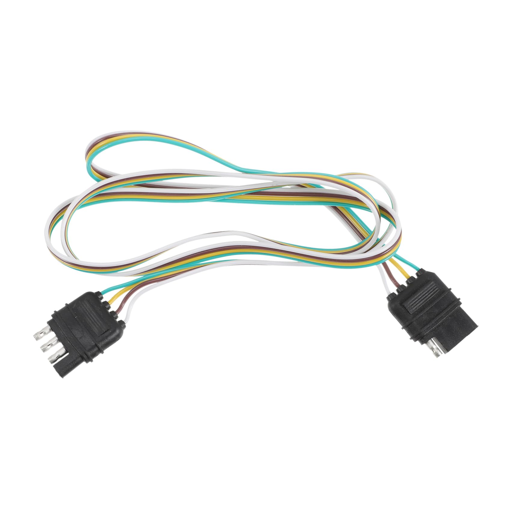 HAPINARY Trailer Plug Compatible 4 Pin Trailer Wire Harness Kit Color-Code for Easy Identification 1.5m Cable