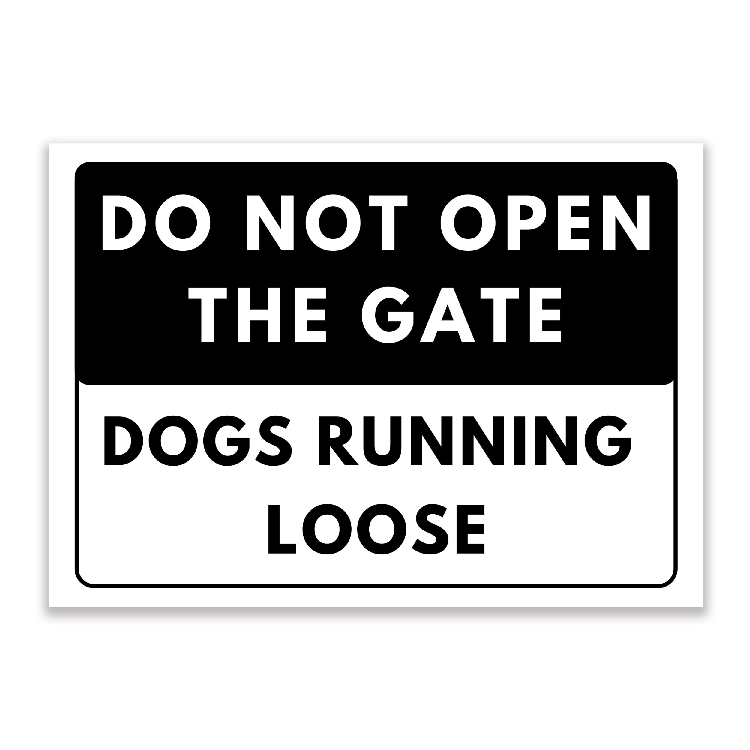LP Lifestyle Do Not Open the Gate Dogs Running Loose Sign – Waterproof Outdoor PVC Warning Sign for Gates & Fences, Weatherproof Rust-Free No. 245 (A5 (148mm x 210mm) – No Holes)