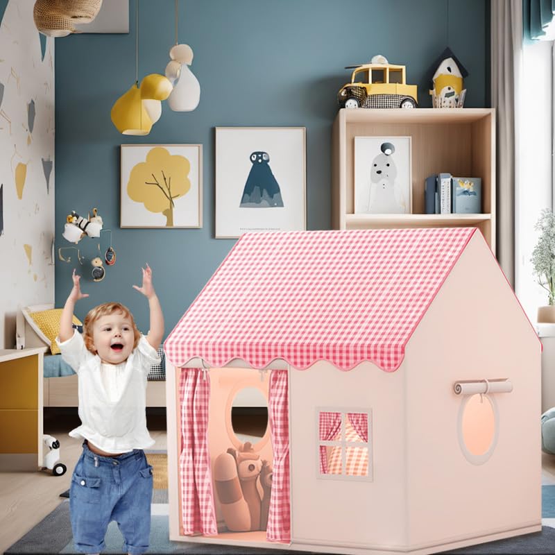 Tente de Jeu Enfants, Grande Princesse Maison de Jouets 120 x 105 x 128 cm Rose