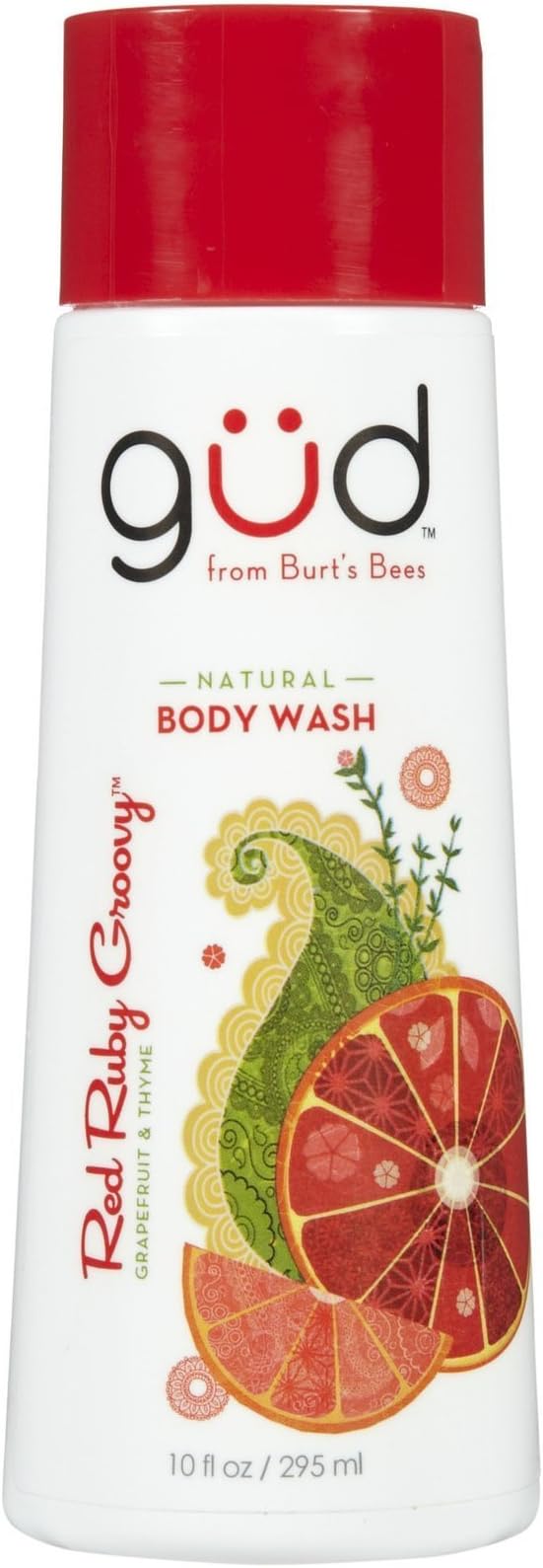 Gud Natural Body Wash Red Ruby Groovy Grapefruit & Thyme, 10 Fluid Ounce