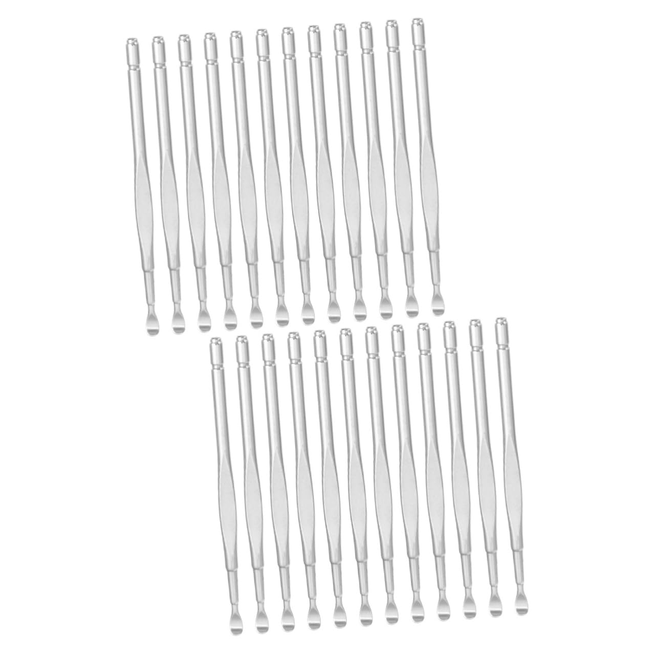 GLEAVI 24 Pcs Stainless Steel Ear Spoon Portable Ear Picker Floating Glasses Strap Ear Care Product Ear Spoon Accessories Lemon Cocktail Straws Cerumen Spoon Ear Scoop Earscoop Set Clean