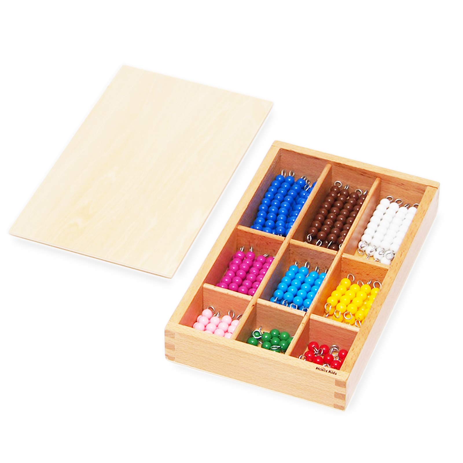Amazon.co.jp: 【MONTE Kids】モンテッソーリ教具 - 色ビーズ箱入り  