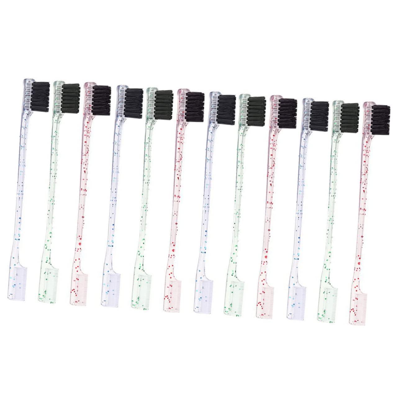 OHPHCALL 12pcs Eyebrow Brush Comb Set Dual Tip Brush for Women for Grooming Shaping Professional Makeup Supplies