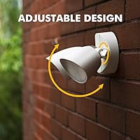 Vista 5 de LUTEC 6222W Proyector exterior W-D2D de cabezal doble, 2500 lúmenes 32 vatios, diseño de metal puro, luz de seguridad de pared impermeable