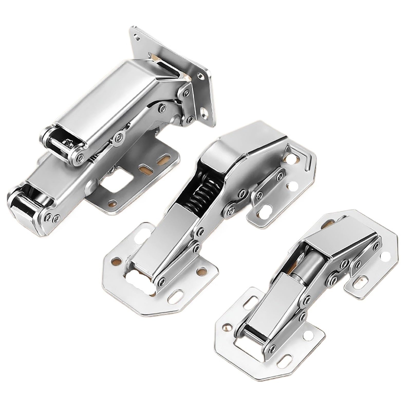 Dclbaigfsy 2Pcs Cabinet Hinges 90 Degree Soft Close Surface Mount Spring Frameless Concealed Door(2Pcs)