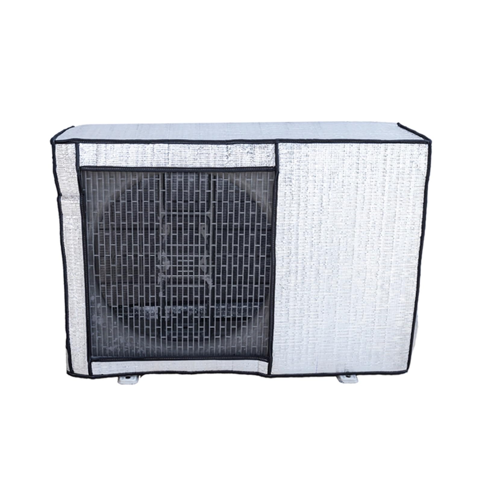 QYMYOZ Outdoor Air Conditioner Cover, Waterproof AC Unit Cover, No-Disassemble Design, Ventilated Mesh, Durable Aluminum Material (88x60x35cm/35x24x14in)