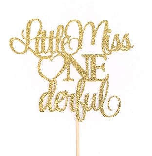 Atelier Elegance Little Miss Onederful Cake Topper, 1 Cake Topper, 1st Birthday Cake Topper