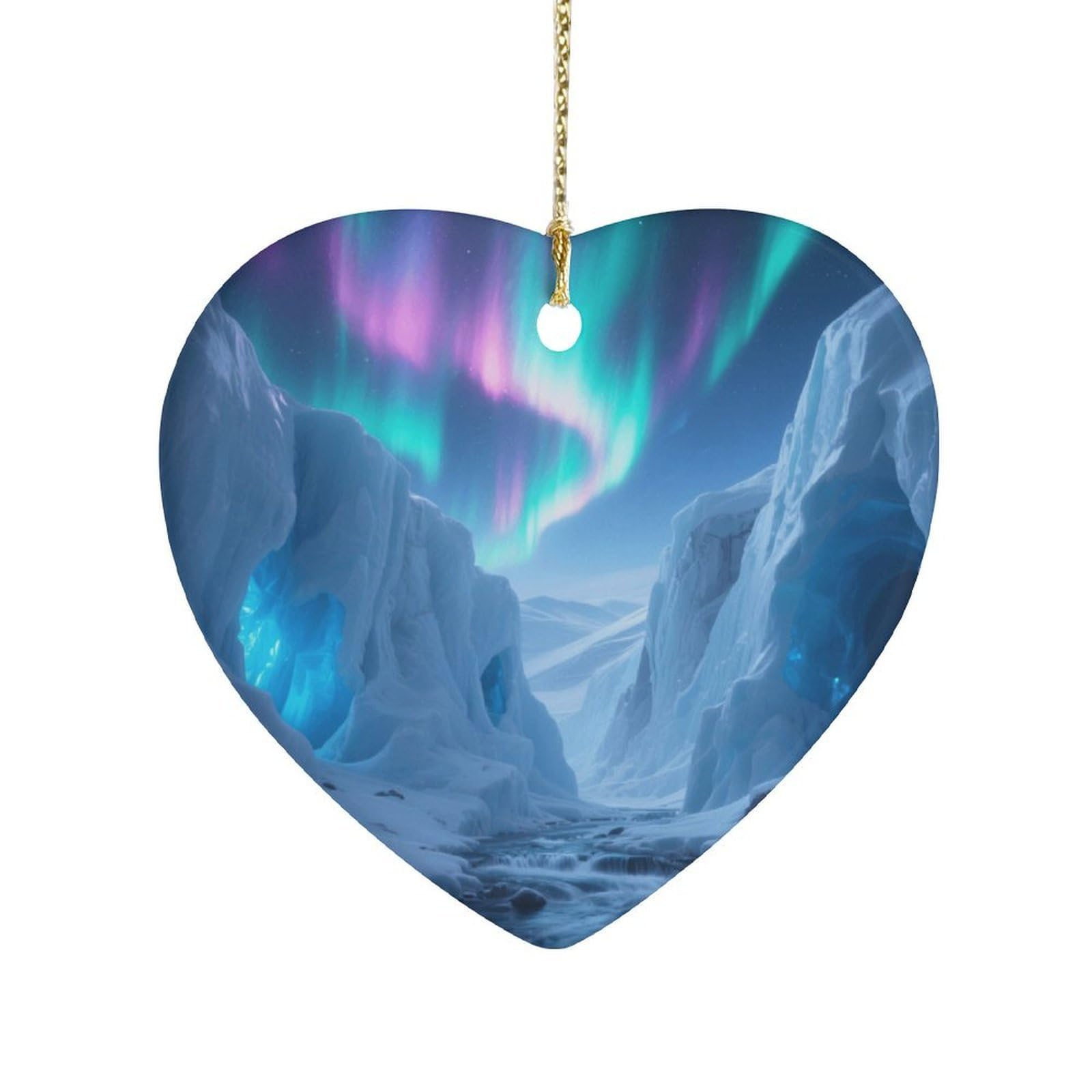 Fekiloot Style Glacier Canyon Ceramic Ornament Home Decor Keepsake