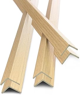 6Pcs 48" Wall Corner Protector,Pre-Cut Wall Corner Protector Guard Protection,Wood Grain Corner Trim for Door,Window Frames,Wooden Wall Edges (6Pcs-Oak)