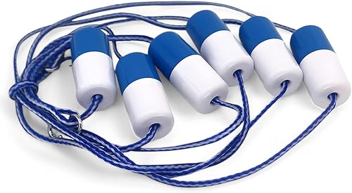 Fibropool Cuerda de seguridad con flotadores, boya divisora premontada con ganchos