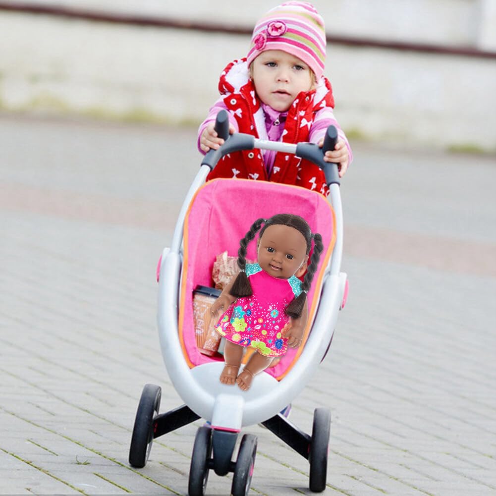 Asudaro 12" Realistic Lifelike Vinyl Black Dark Skin Dolls Black Reborn Baby Dolls,Lifelike Reborn Baby Dolls,Newborn Baby Doll with Clothes for Kids Toys - Image 4