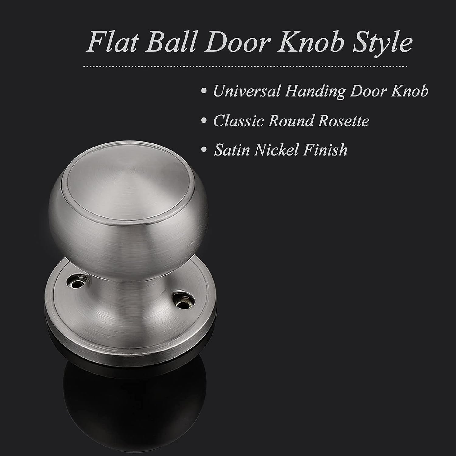 Probrico(10 Pack Passage Door Knobs and (1 Pack) Dummy Door Knob Bundle, Satin Nickel Interior Door Knobs for Hall Closet and Balcony Pantry