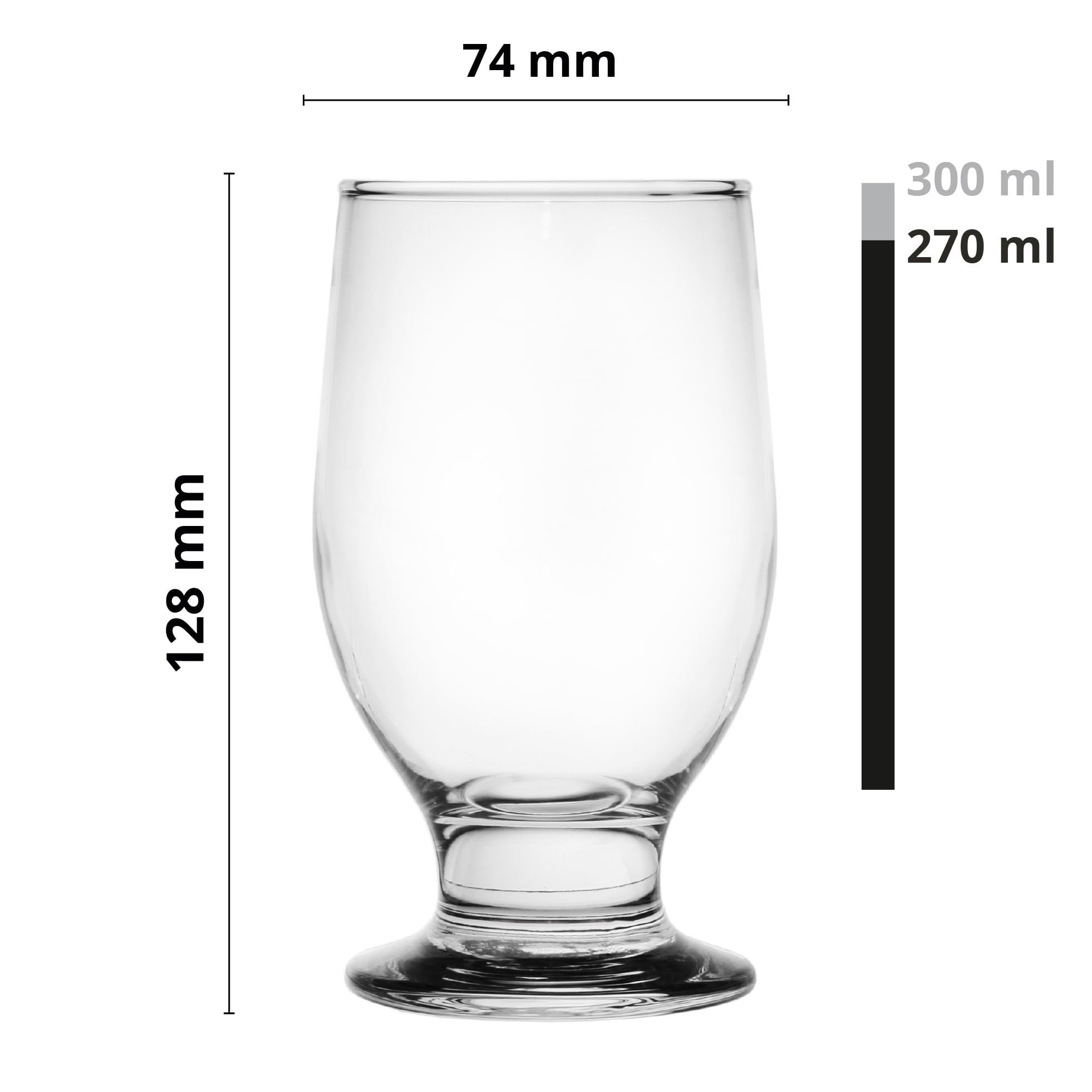 Coupes Dessert Cannelées Glasmark KROSNO 1992 Lot De 6 Coupes À Glace En Verre Transparent Coupes À Dessert Cannelées 270 Ml Vaisselle Verre Lave-vaisselle