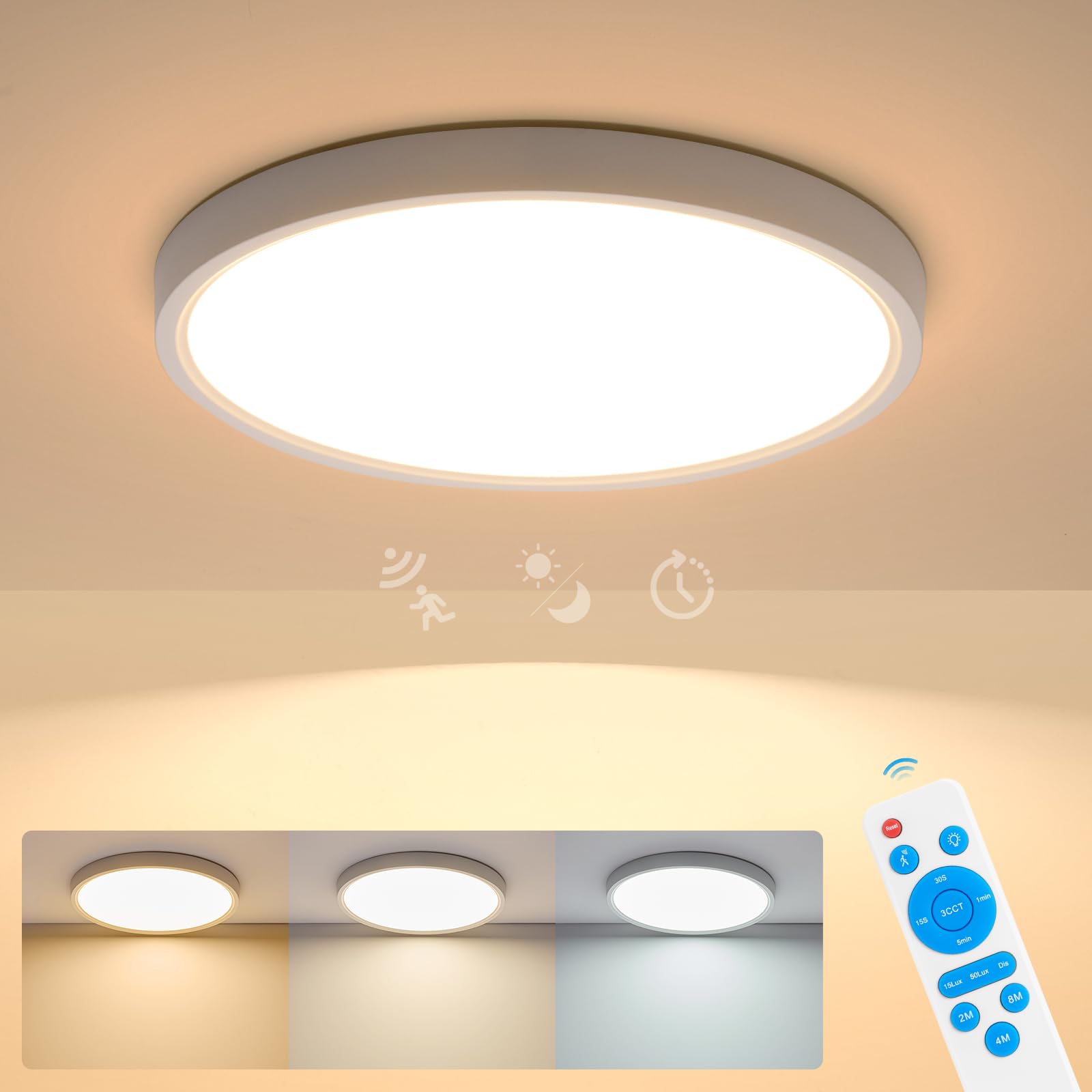 11.8 Inch Motion Sensor Ceiling Light Indoor