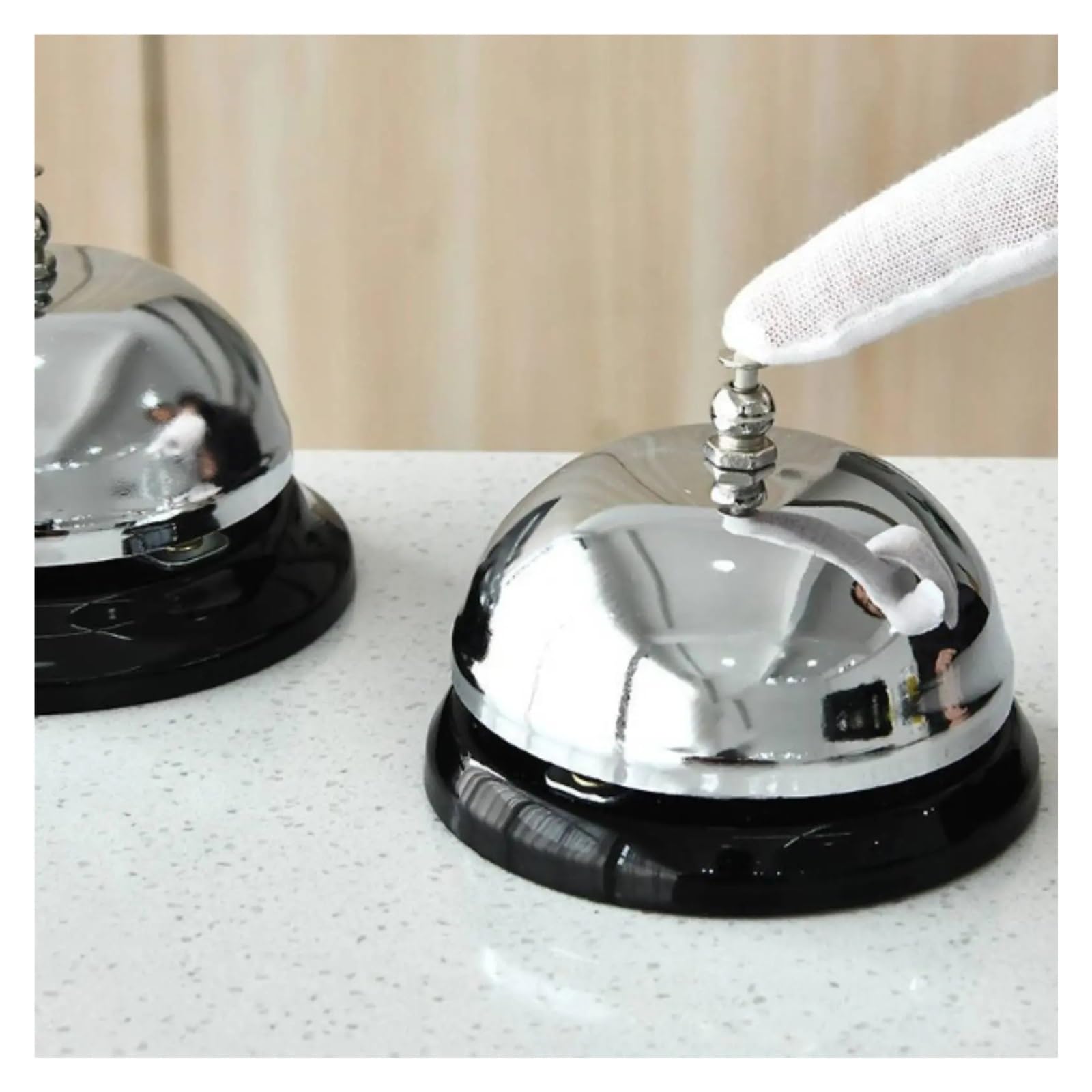 Timbre Llamada Mesa Timbre de alerta pedido restaurante | No se requieren baterías Cocina Comida Servicios for huéspedes Suministro Metal duradero